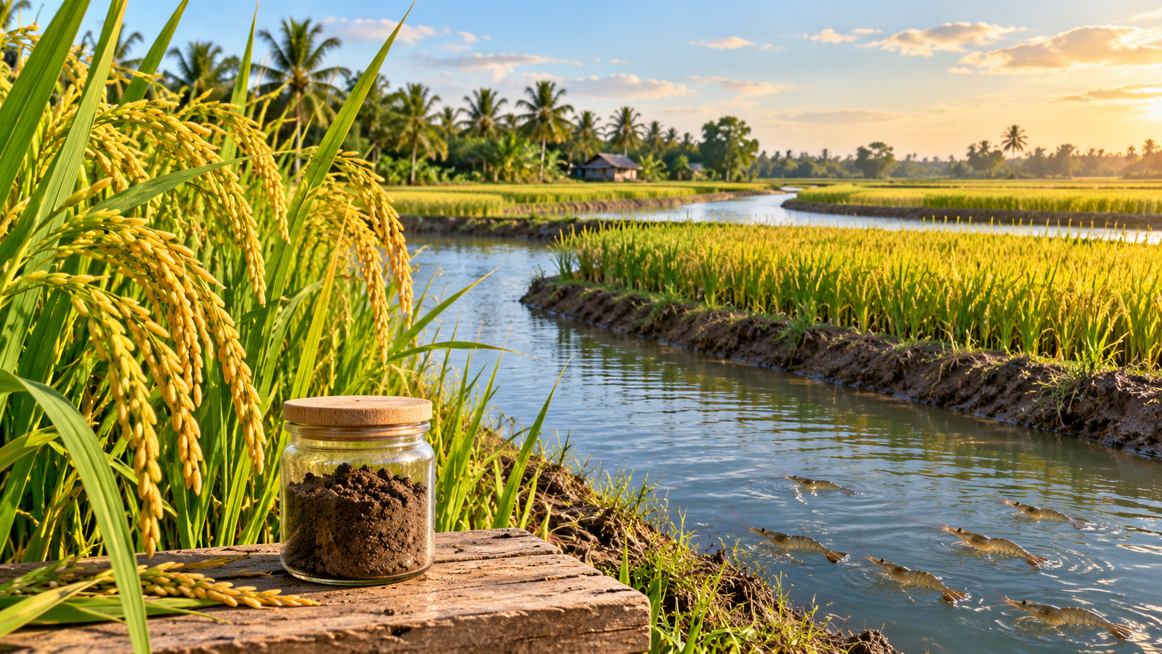 Minh họa hệ thống lúa tôm